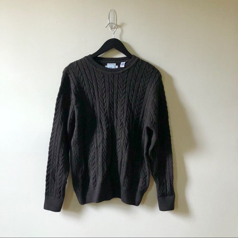 Alex Cannon Brown Knit Sweater